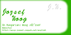 jozsef woog business card